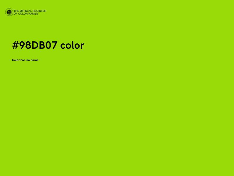 #98DB07 color image