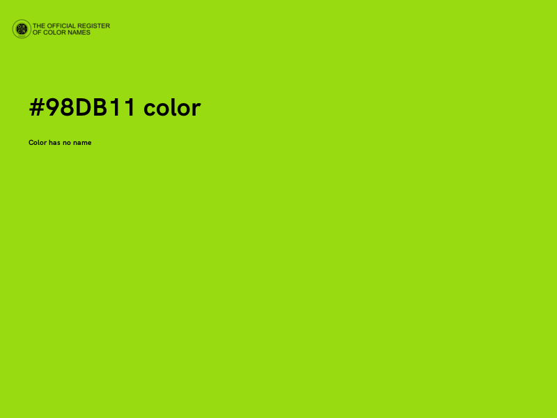 #98DB11 color image