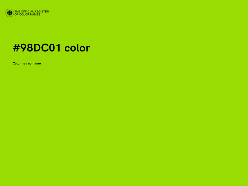 #98DC01 color image