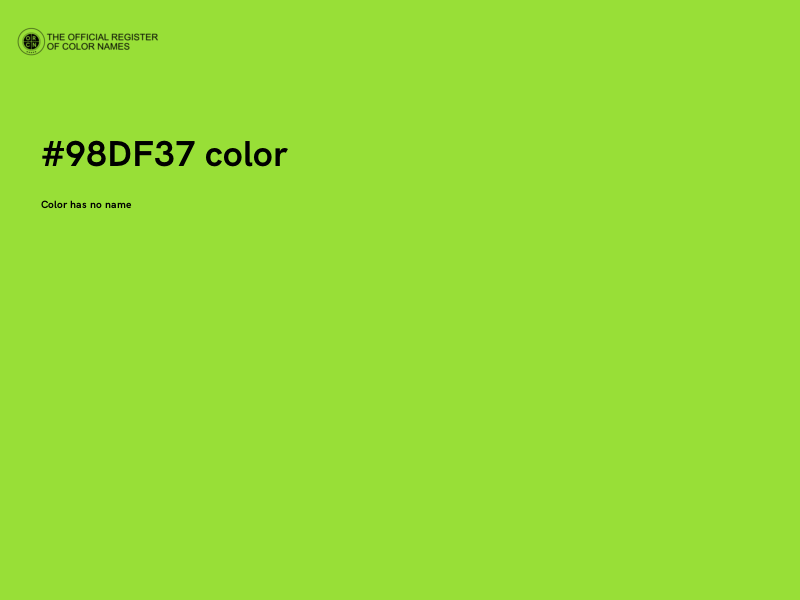 #98DF37 color image
