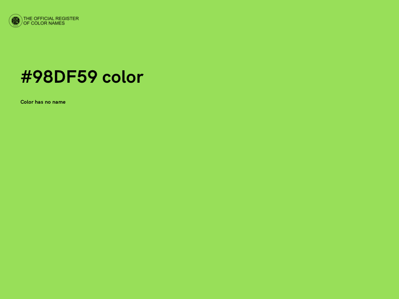 #98DF59 color image