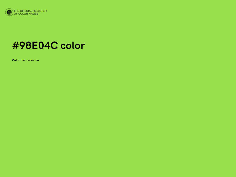 #98E04C color image