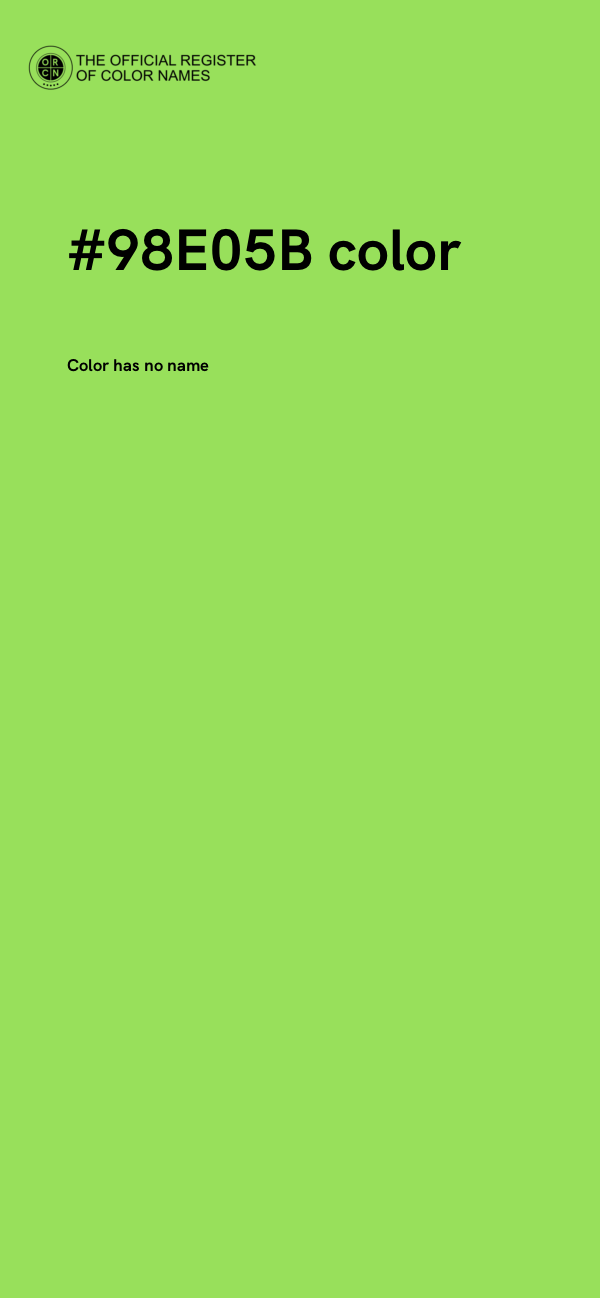 #98E05B color image