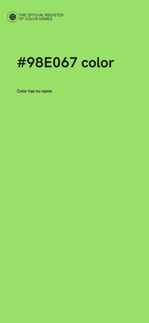 #98E067 color image