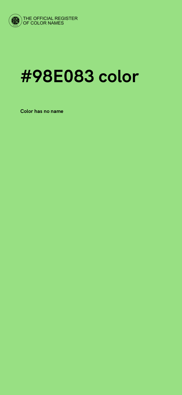 #98E083 color image