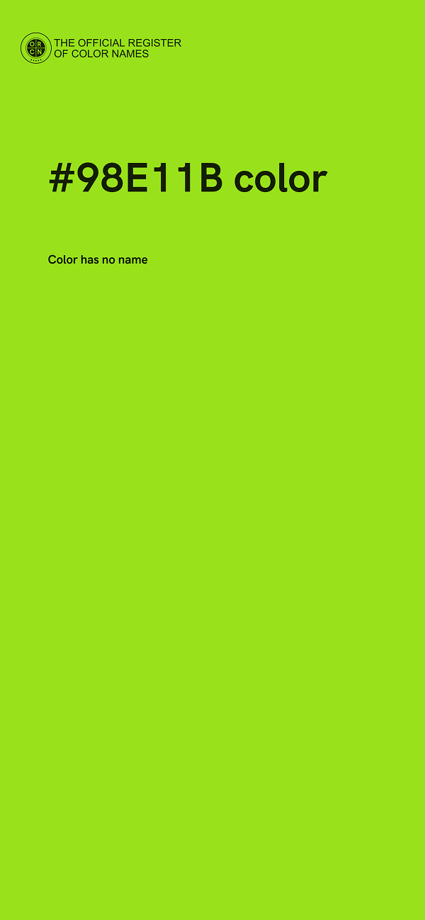 #98E11B color image
