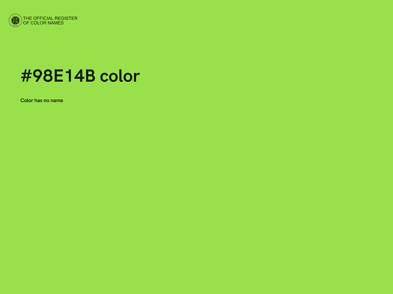 #98E14B color image