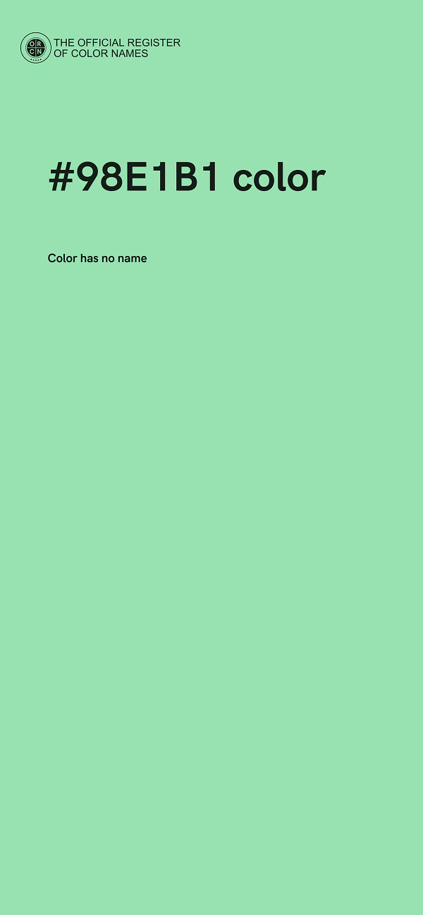 #98E1B1 color image