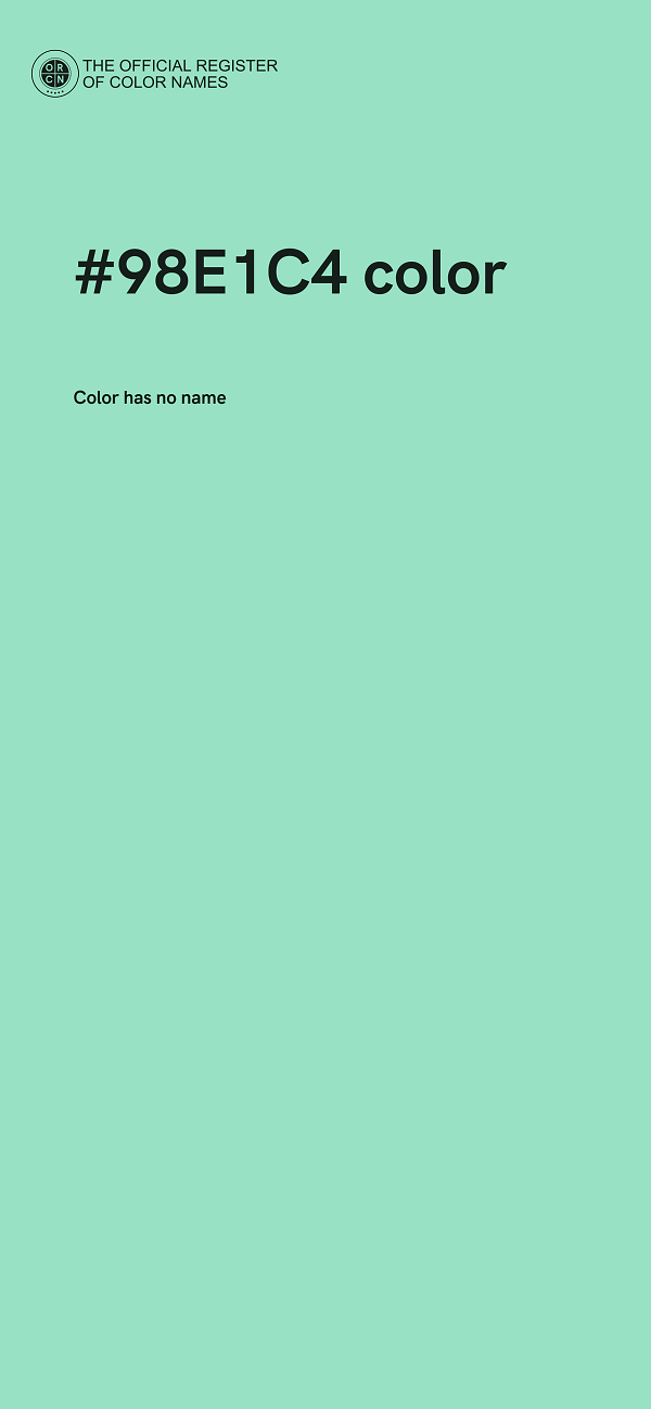 #98E1C4 color image