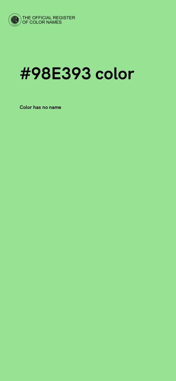 #98E393 color image