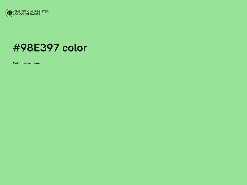 #98E397 color image