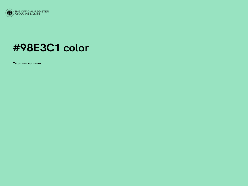 #98E3C1 color image