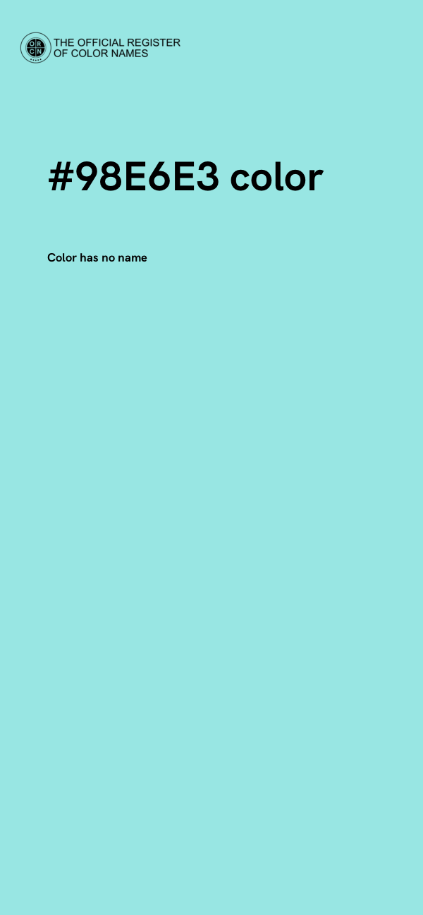 #98E6E3 color image