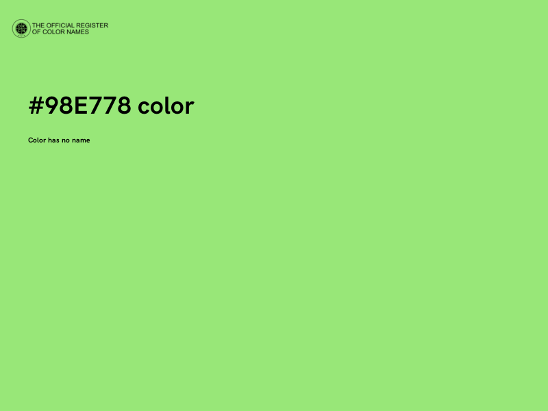 #98E778 color image