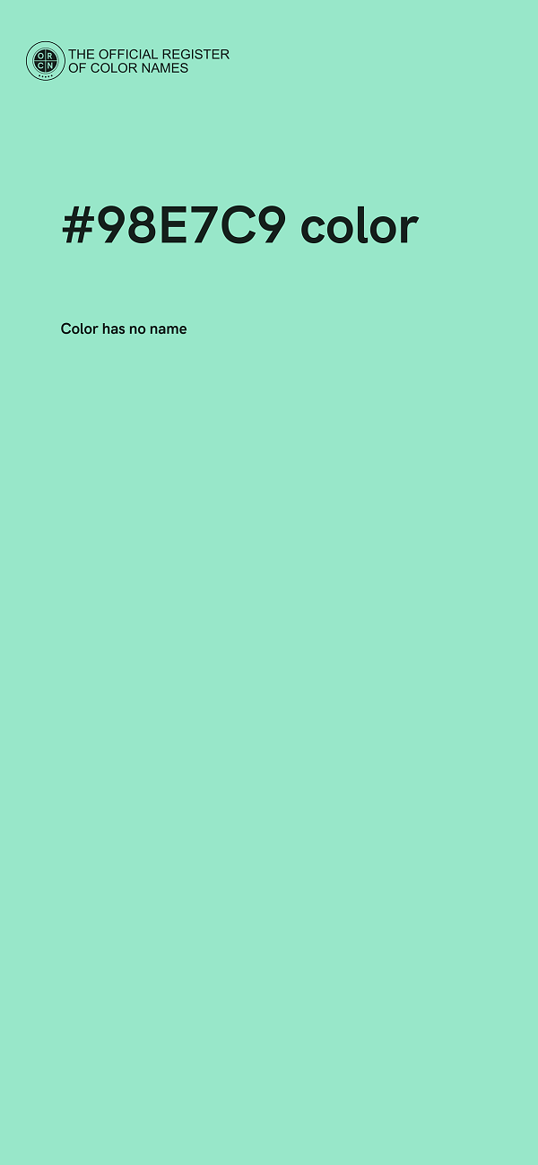 #98E7C9 color image