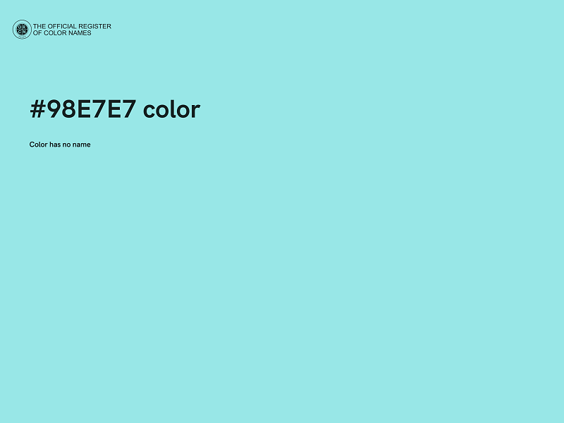 #98E7E7 color image