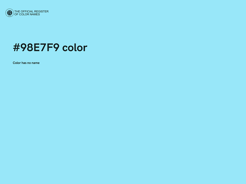 #98E7F9 color image