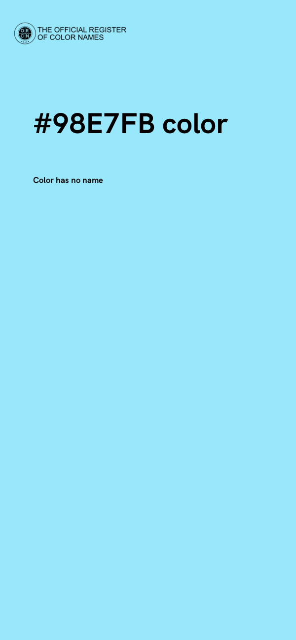 #98E7FB color image