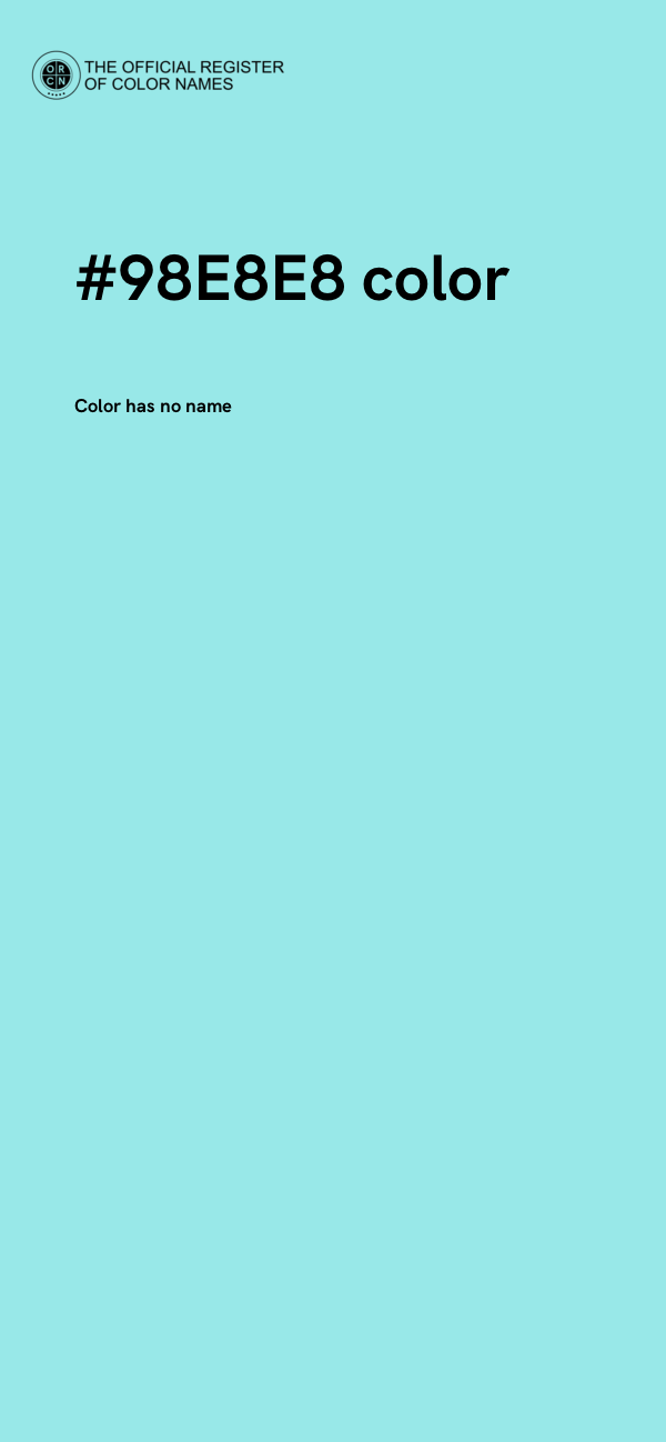 #98E8E8 color image