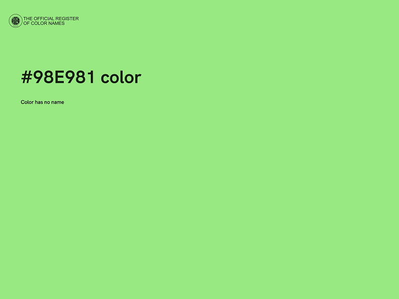 #98E981 color image