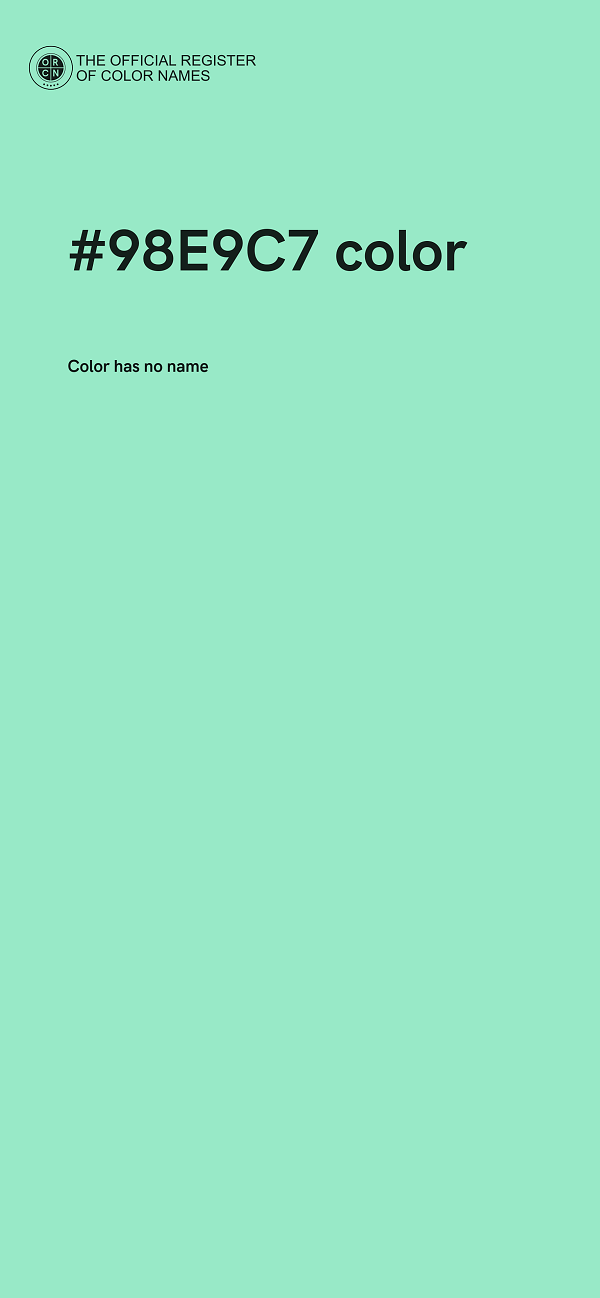 #98E9C7 color image