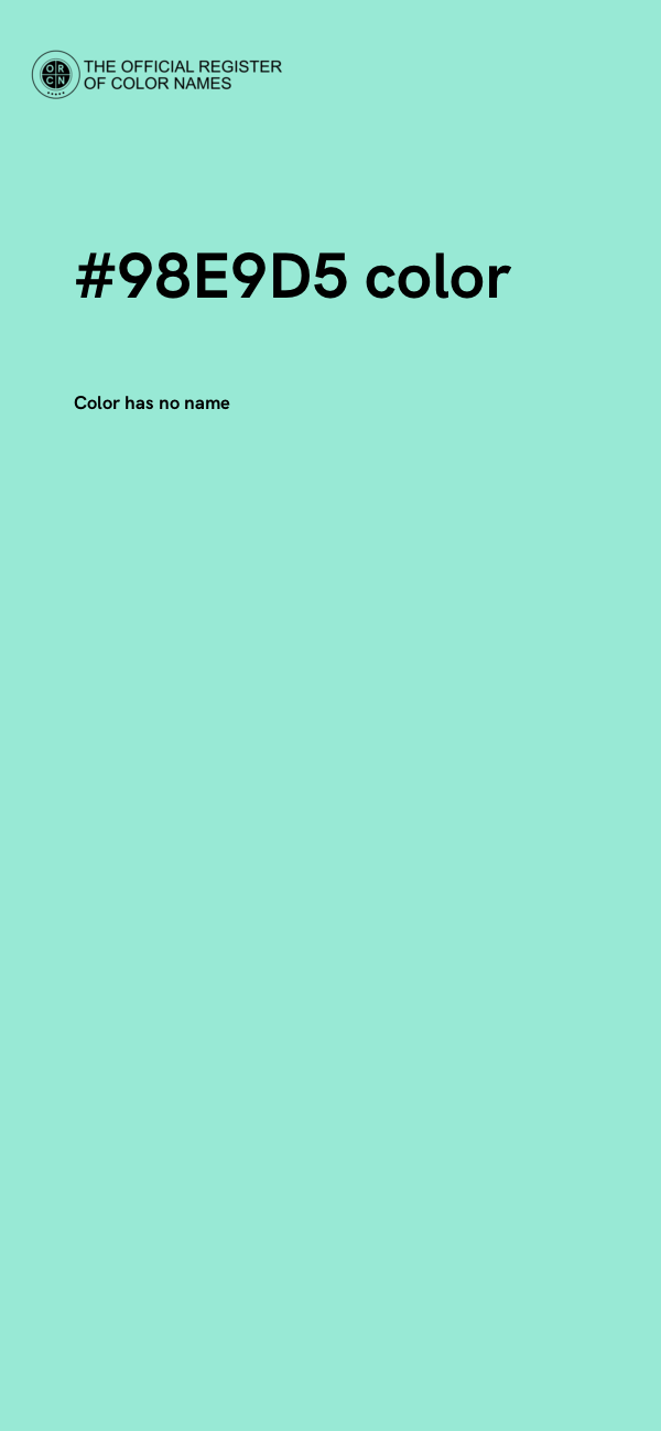 #98E9D5 color image