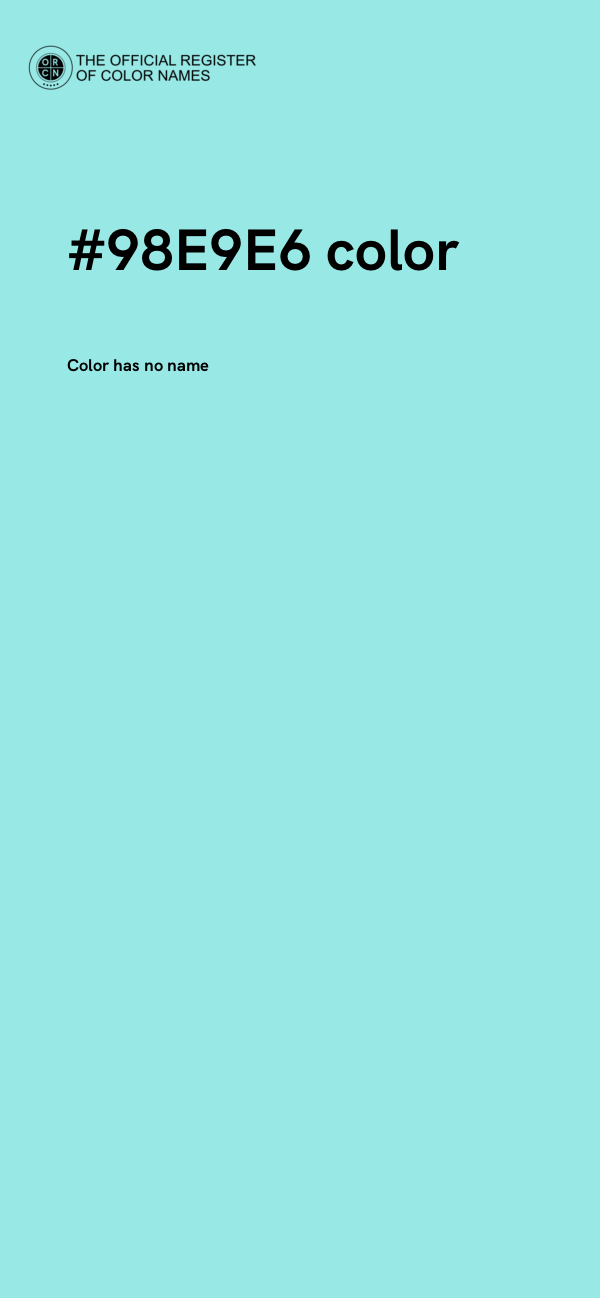 #98E9E6 color image