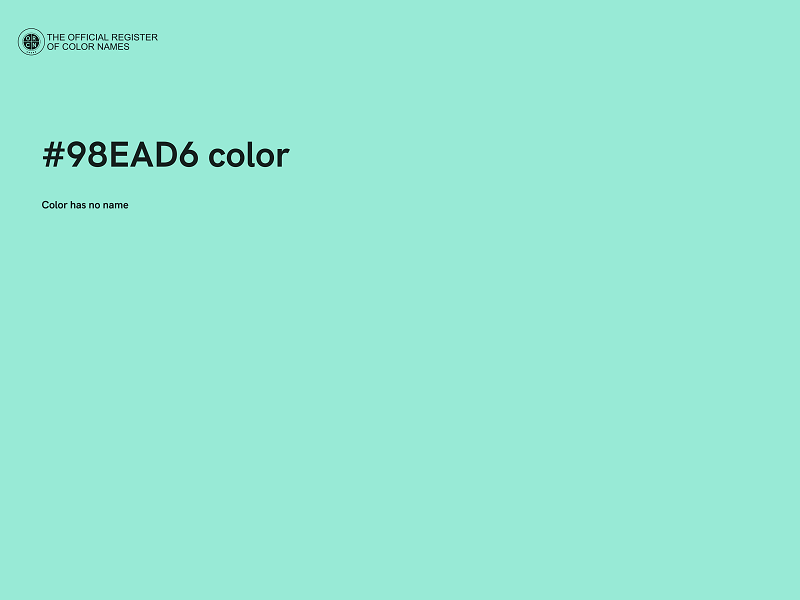 #98EAD6 color image