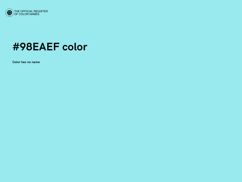 #98EAEF color image