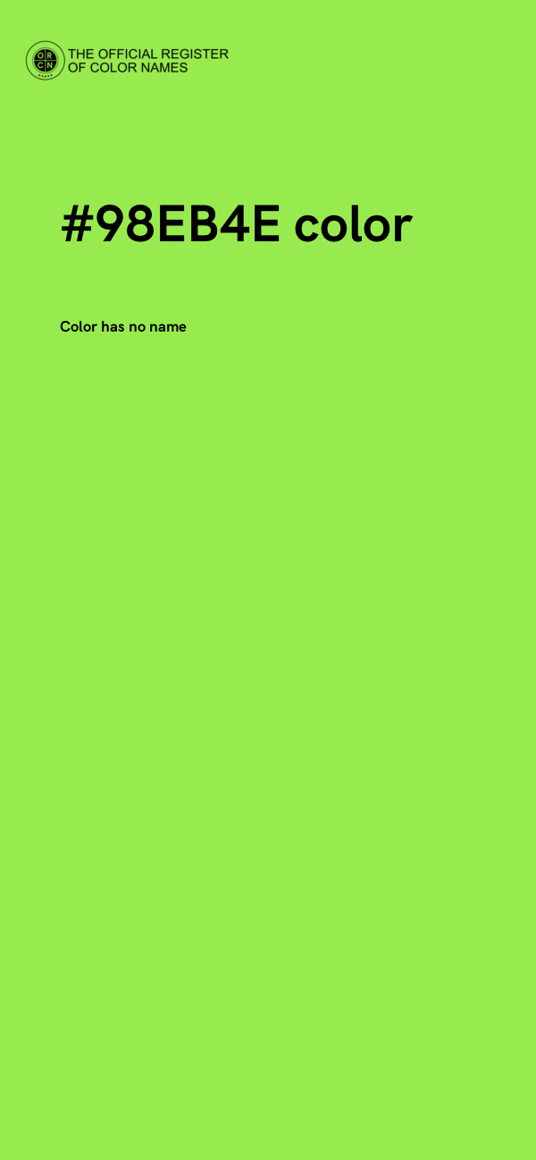 #98EB4E color image