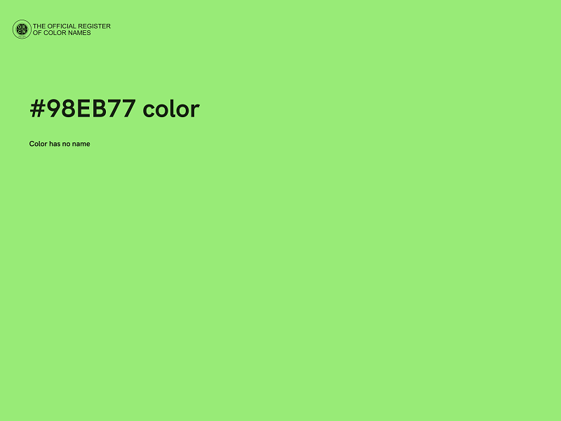 #98EB77 color image