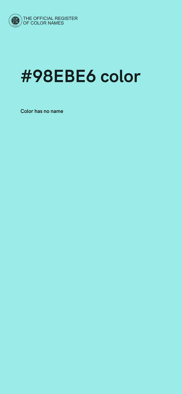 #98EBE6 color image
