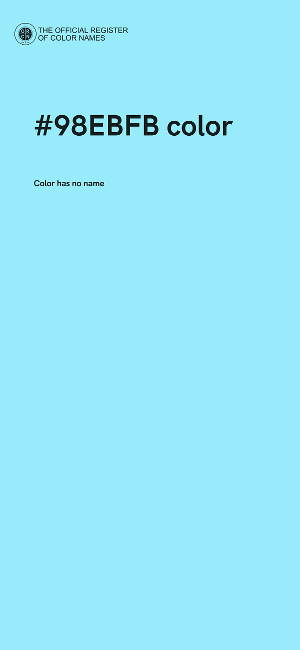 #98EBFB color image