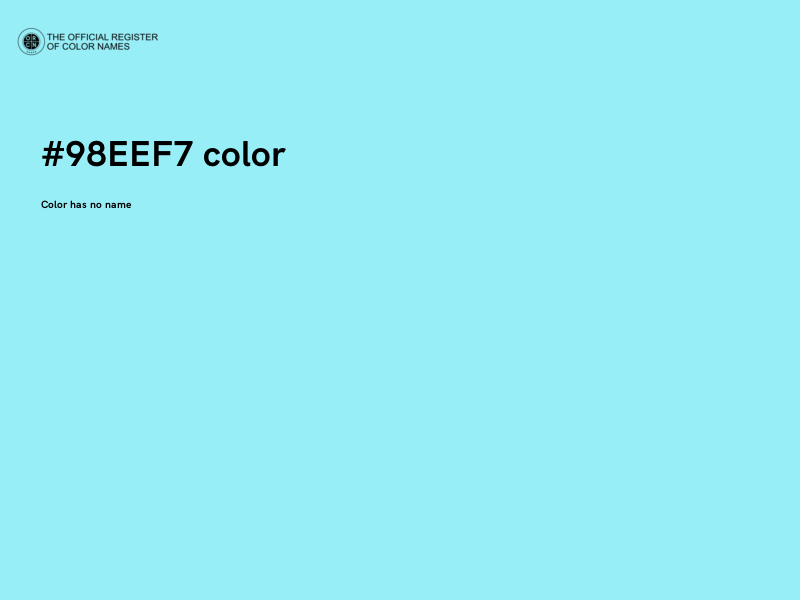 #98EEF7 color image