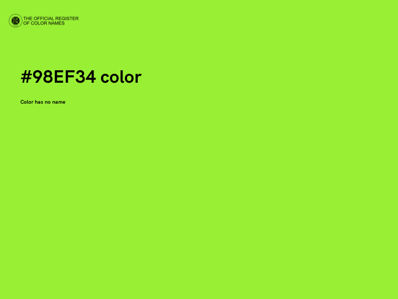 #98EF34 color image