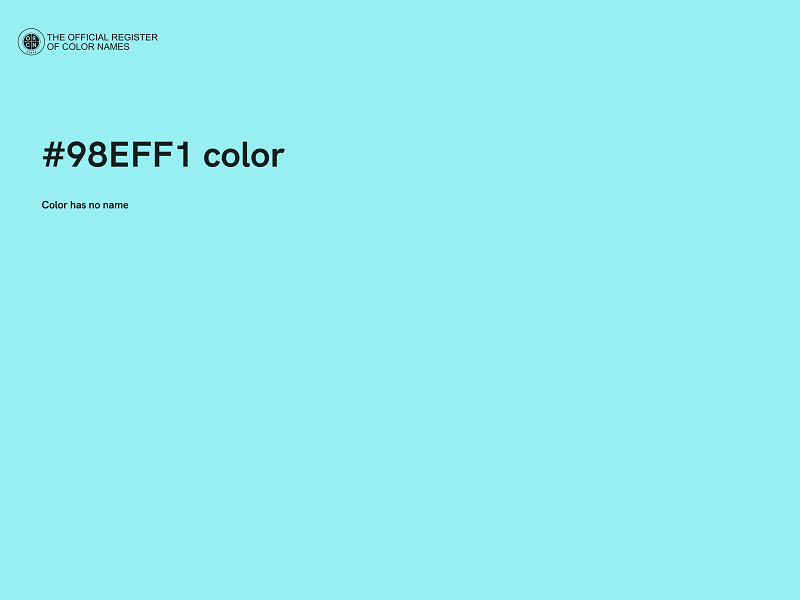 #98EFF1 color image