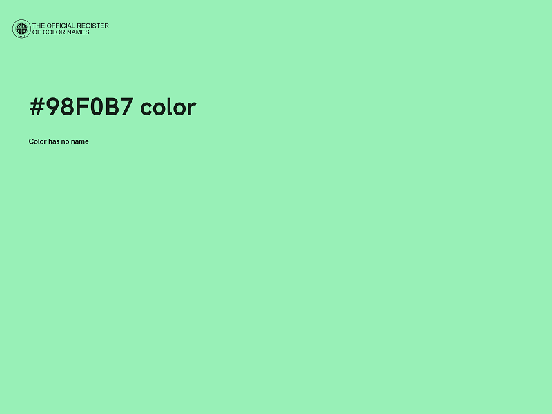 #98F0B7 color image