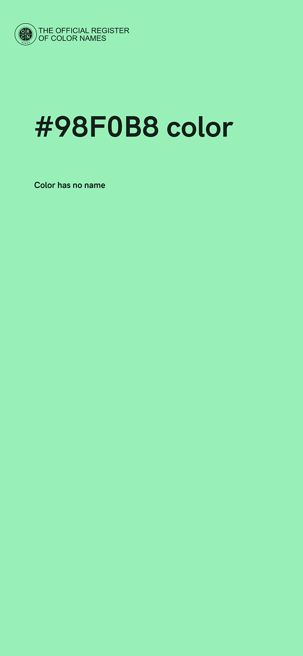 #98F0B8 color image