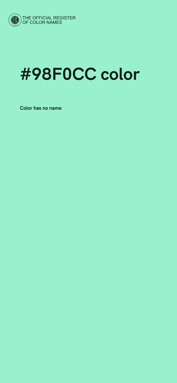#98F0CC color image