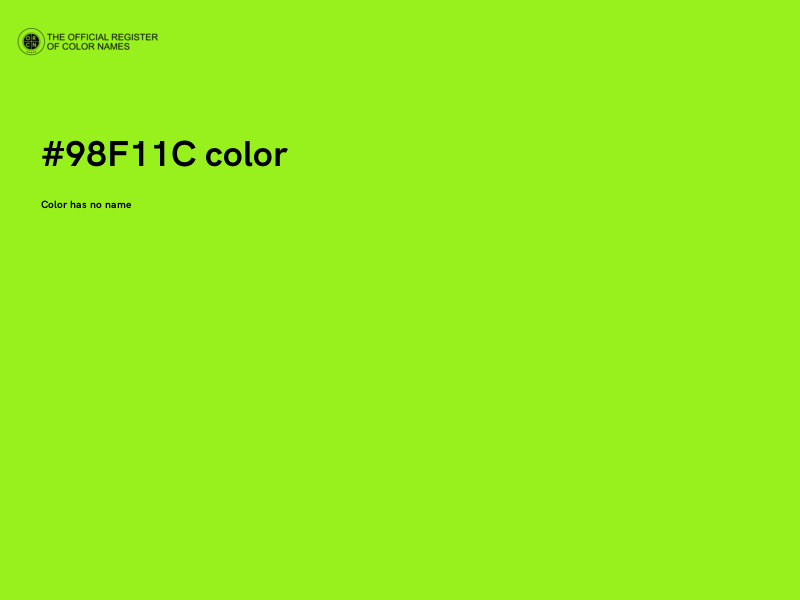 #98F11C color image