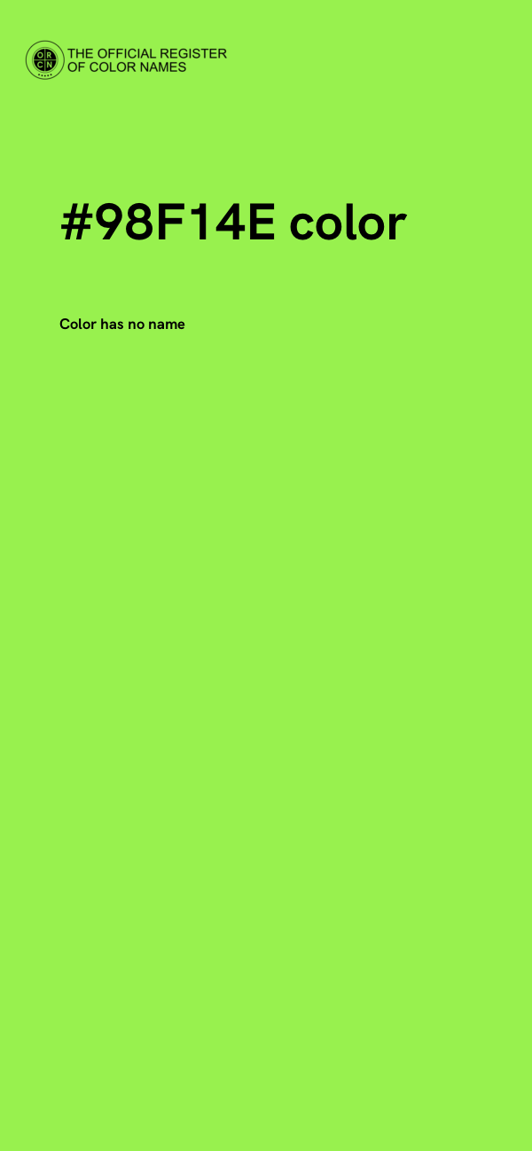 #98F14E color image