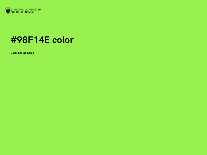 #98F14E color image