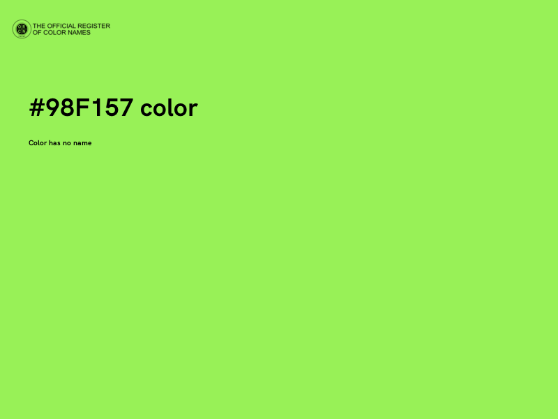 #98F157 color image