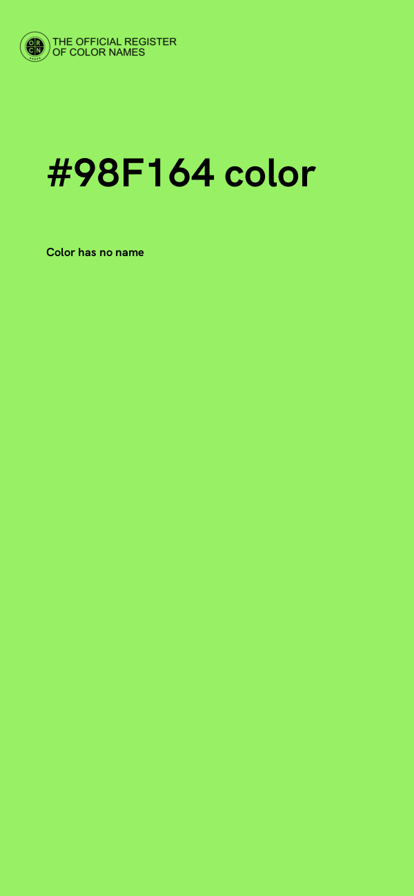 #98F164 color image