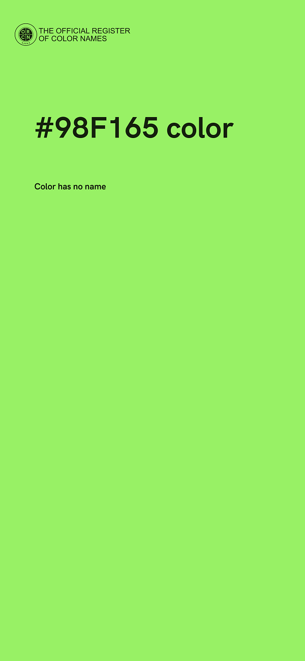 #98F165 color image