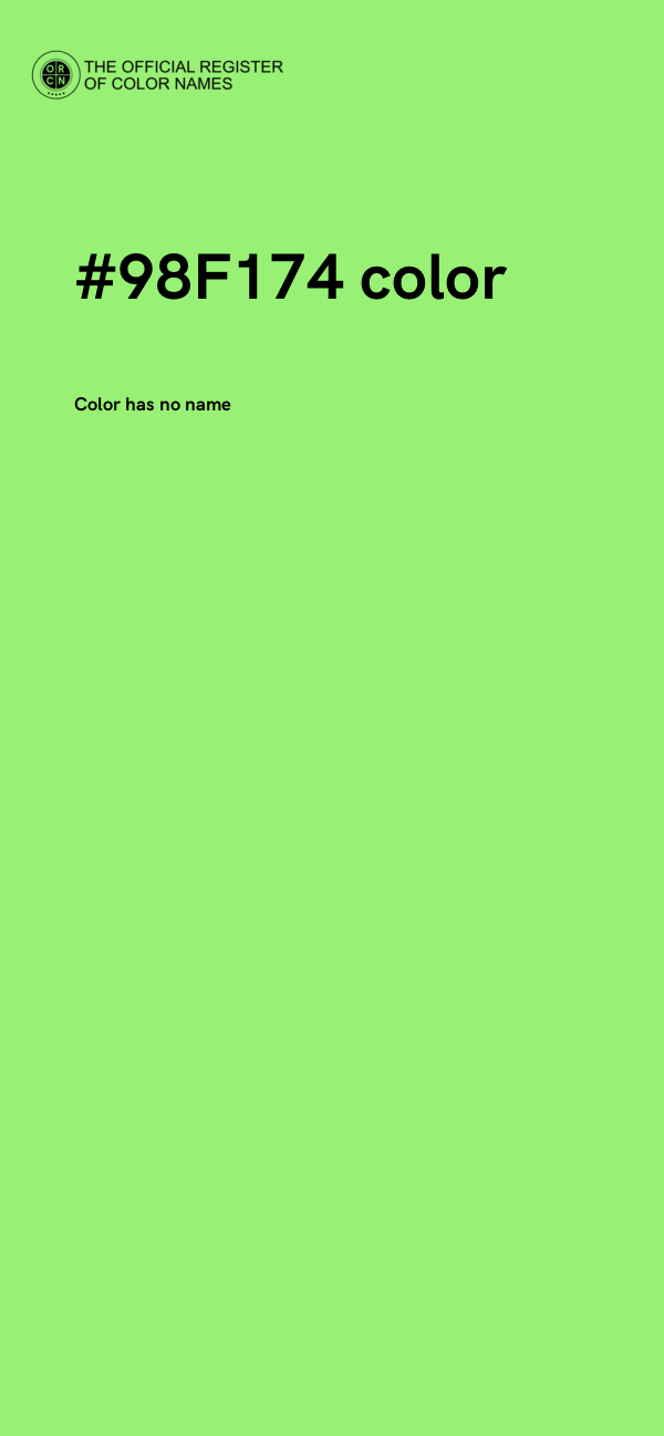 #98F174 color image