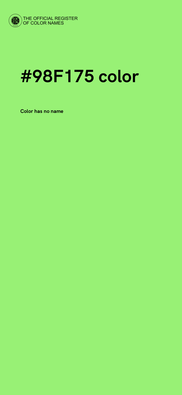 #98F175 color image