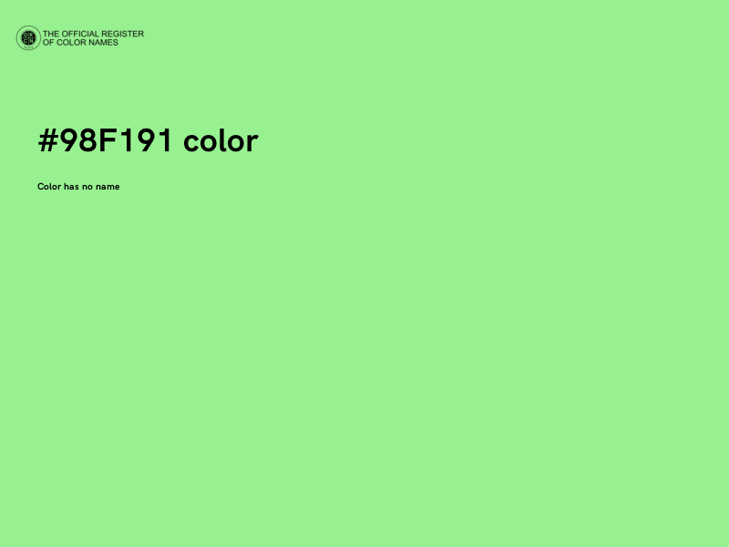 #98F191 color image