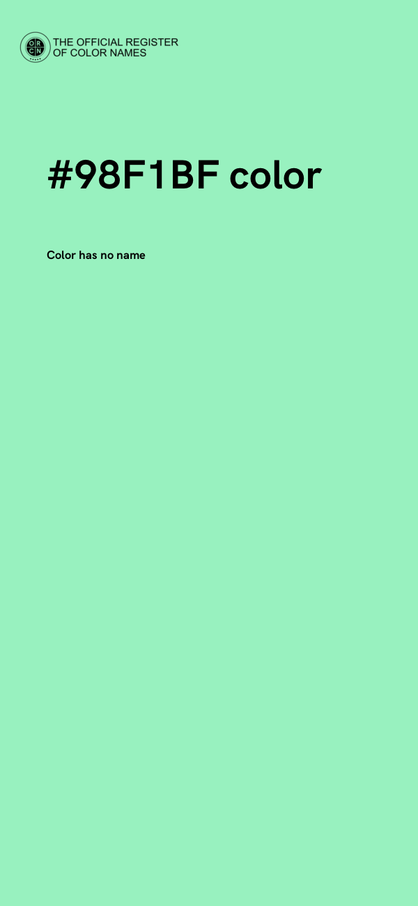 #98F1BF color image