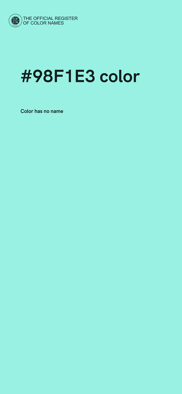 #98F1E3 color image